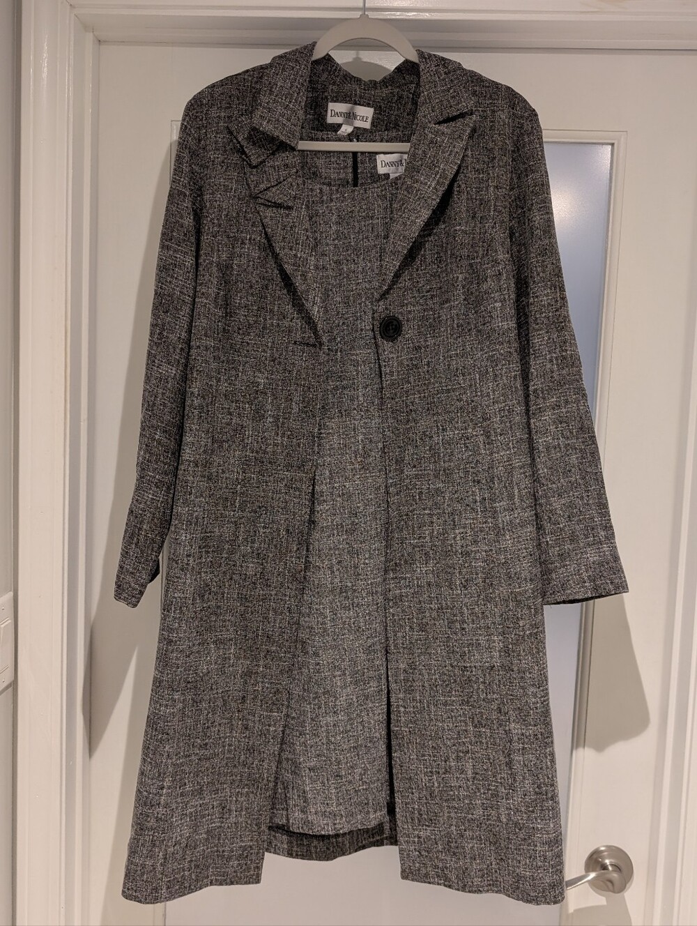 Danny & Nicole Gray Dress and Suit Jacket Set